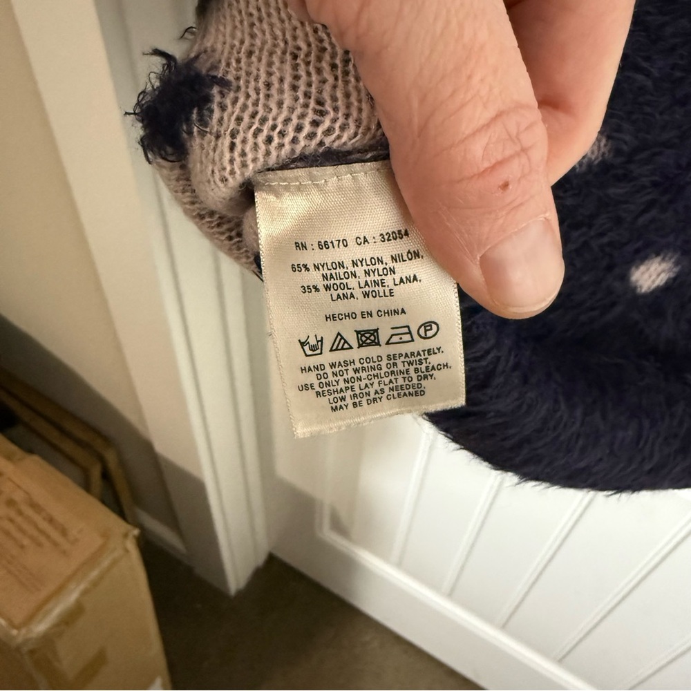 Anthropologie Navy Blue Polka Dot - Picture 5 of 5